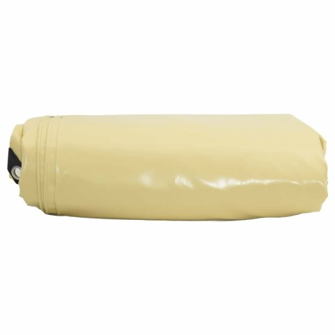 PLANDEKA 650G / M² BEŻOWY 6 X 8 M PŁÓTNO Z POWŁOKĄ PVC