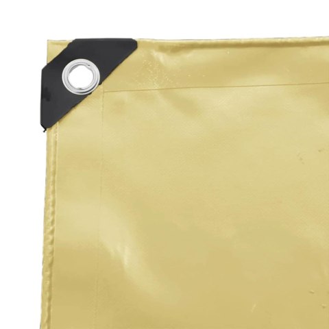 PLANDEKA 650G / M² BEŻOWY 6 X 8 M PŁÓTNO Z POWŁOKĄ PVC