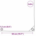PLANDEKA 650G / M² BEŻOWY 6 X 8 M PŁÓTNO Z POWŁOKĄ PVC