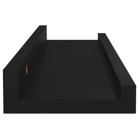 PÓŁKI ŚCIENNE 4 SZT CZARNE 40X9X3CM