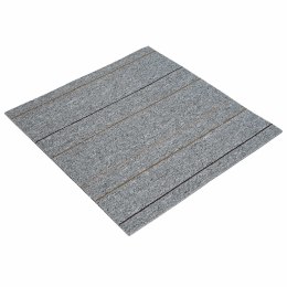 VidaXL Płytka dywanowa Jasnoszary w paski 50 x 50 cm 36 pcs PP i bitum