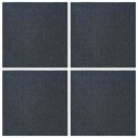 VidaXL Płytka dywanowa Niebiesko-szary 50 x 50 cm 4 pcs PP i bitum