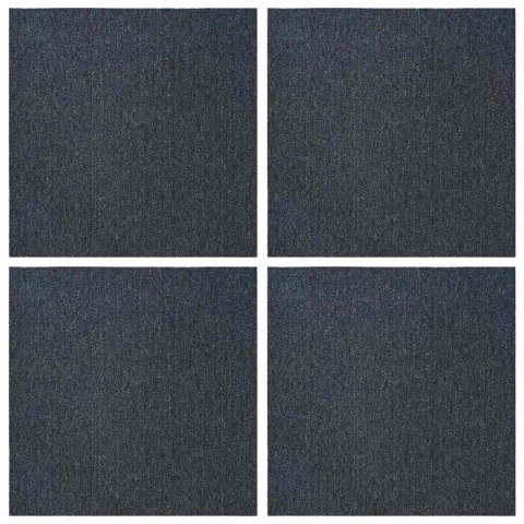 VidaXL Płytka dywanowa Niebiesko-szary 50 x 50 cm 4 pcs PP i bitum