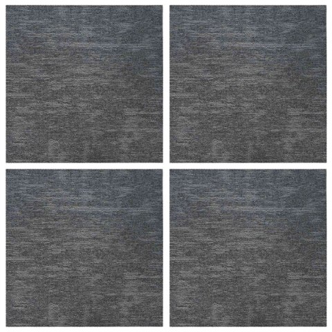 VidaXL Płytka dywanowa Szary niebieski 50 x 50 cm 4 pcs PP i bitum
