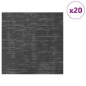VidaXL Płytka dywanowa Szary węgiel 50 x 50 cm 20 pcs PP i bitum