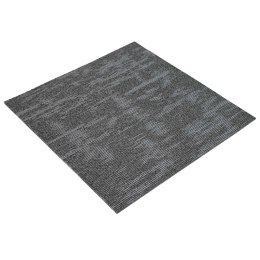 VidaXL Płytka dywanowa Szary węgiel 50 x 50 cm 4 pcs PP i bitum
