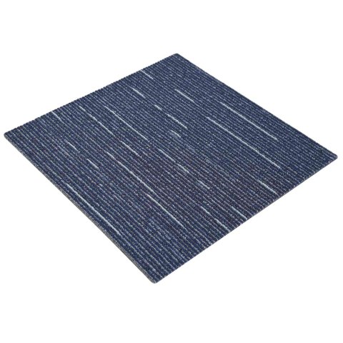 VidaXL Płytka dywanowa W paski niebieski 50 x 50 cm 20 pcs PP i bitum