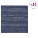 VidaXL Płytka dywanowa W paski niebieski 50 x 50 cm 20 pcs PP i bitum