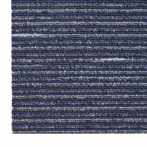 VidaXL Płytka dywanowa W paski niebieski 50 x 50 cm 20 pcs PP i bitum