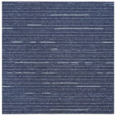 VidaXL Płytka dywanowa W paski niebieski 50 x 50 cm 4 pcs PP i bitum