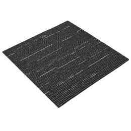 VidaXL Płytka dywanowa Wzorzysty Czarny 50 x 50 cm 20 pcs PP i bitum