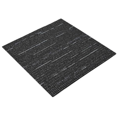VidaXL Płytka dywanowa Wzorzysty Czarny 50 x 50 cm 20 pcs PP i bitum