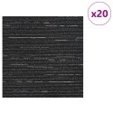 VidaXL Płytka dywanowa Wzorzysty Czarny 50 x 50 cm 20 pcs PP i bitum
