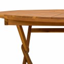 VidaXL Składany Stół Ogrodowy naturalny Ø110 x 75 cm