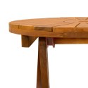 VidaXL Składany Stół Ogrodowy naturalny Ø60 x 75 cm Lite Drewno Akacji