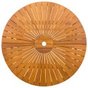 VidaXL Składany Stół Ogrodowy naturalny Ø90 x 75 cm Lite Drewno Akacji