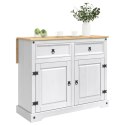 VidaXL Wózek Kuchenny 2 pcs Biały i wosk miodowy 112 x 70 x 91,5 cm