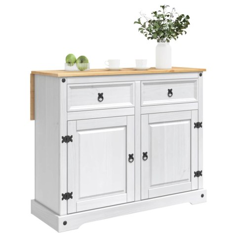 VidaXL Wózek Kuchenny 2 pcs Biały i wosk miodowy 112 x 70 x 91,5 cm