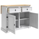 VidaXL Wózek Kuchenny 2 pcs Biały i wosk miodowy 112 x 70 x 91,5 cm