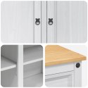 VidaXL Wózek Kuchenny 2 pcs Biały i wosk miodowy 112 x 70 x 91,5 cm