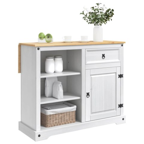 VidaXL Wózek Kuchenny 2 pcs Biały i wosk miodowy 112 x 70 x 91,5 cm