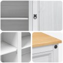 VidaXL Wózek Kuchenny 2 pcs Biały i wosk miodowy 112 x 70 x 91,5 cm