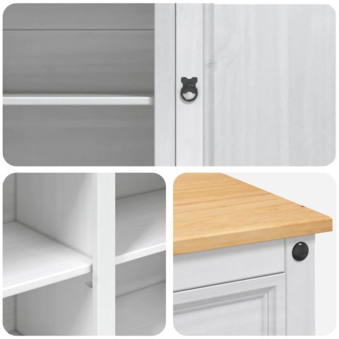 VidaXL Wózek Kuchenny 2 pcs Biały i wosk miodowy 112 x 70 x 91,5 cm