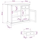 VidaXL Wózek Kuchenny 2 pcs Biały i wosk miodowy 112 x 70 x 91,5 cm