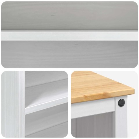 VidaXL Wózek Kuchenny 2 pcs Biały i wosk miodowy 112 x 77 x 91,5 cm