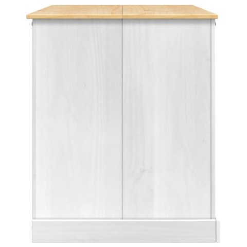 VidaXL Wózek Kuchenny 2 pcs Biały i wosk miodowy 112 x 77 x 91,5 cm