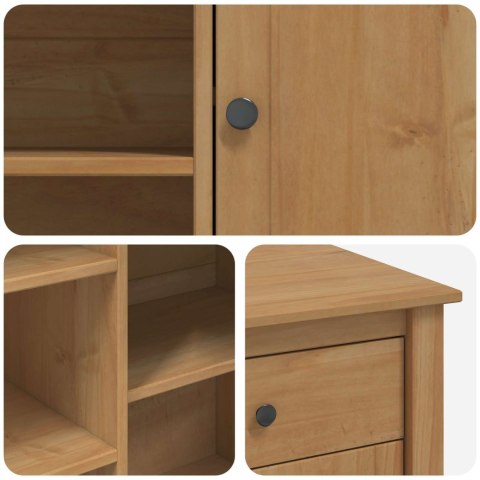 VidaXL Wózek Kuchenny PANAMA 2 pcs Wosk miodowy 112 x 77 x 90 cm