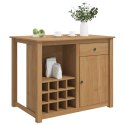 VidaXL Wózek Kuchenny PANAMA 2 pcs Wosk miodowy 112 x 77 x 90 cm
