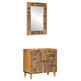 VidaXL Zestaw mebli łazienkowych 2 pcs Naturalny Drewno z mango