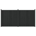 PANEL OGRODZENIOWY 2 EL. WPC I ALUMINIUM CZARNY 355X186,5CM