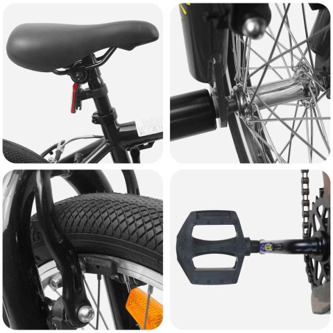 VidaXL BMX 20 Cali dla osób powyżej 9 roku życia Czarny