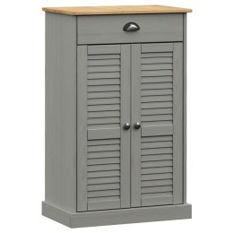VidaXL Szafka na buty VIGO, szara, 60x35x96 cm, lite drewno sosnowe