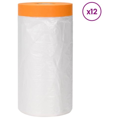 VidaXL Arkusz ochronny z taśmą klejącą 12 pcs 110 x 3300 cm HDPE