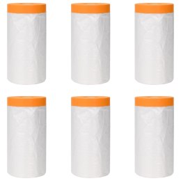 VidaXL Arkusz ochronny z taśmą klejącą 6 pcs 110 x 3300 cm HDPE