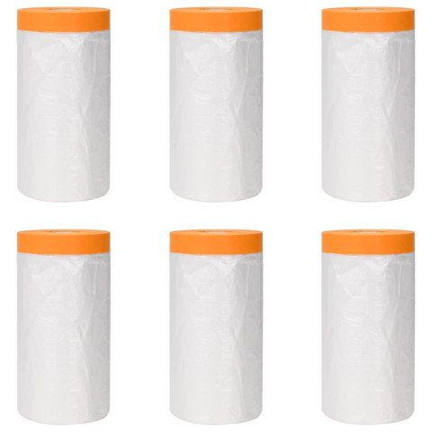 VidaXL Arkusz ochronny z taśmą klejącą 6 pcs 110 x 3300 cm HDPE