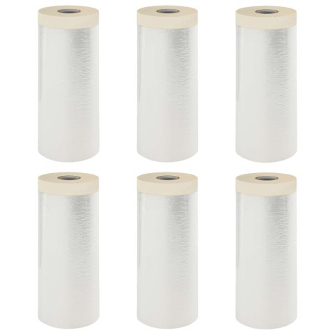 VidaXL Arkusz ochronny z taśmą klejącą 6 pcs 110 x 3300 cm HDPE