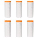 VidaXL Arkusz ochronny z taśmą klejącą 6 pcs 240 x 2000 cm HDPE