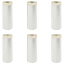 VidaXL Arkusz ochronny z taśmą klejącą 6 pcs 240 x 2000 cm HDPE