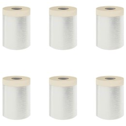 VidaXL Arkusz ochronny z taśmą klejącą 6 pcs 30 x 3300 cm HDPE