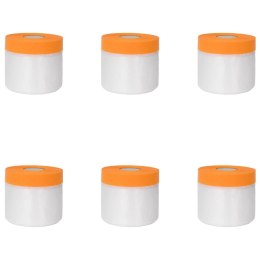 VidaXL Arkusz ochronny z taśmą klejącą 6 pcs 55 x 3300 cm HDPE