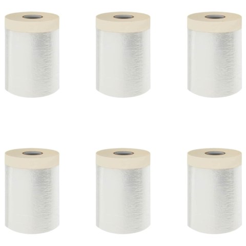 VidaXL Arkusz ochronny z taśmą klejącą 6 pcs 55 x 3300 cm HDPE