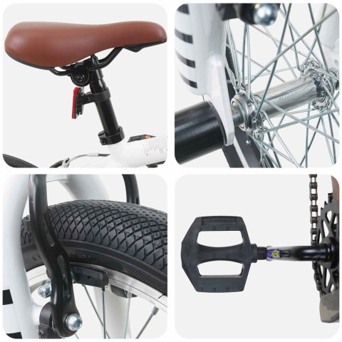 VidaXL BMX 16 Cali dla dzieci w wieku 5-8 lat Biały