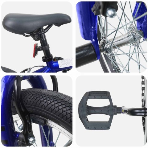 VidaXL BMX 16 Cali dla dzieci w wieku 5-8 lat Ciemnoniebieski