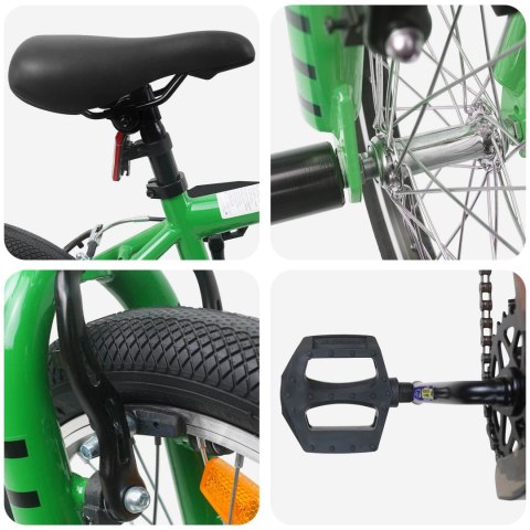 VidaXL BMX 16 Cali dla dzieci w wieku 5-8 lat zielony