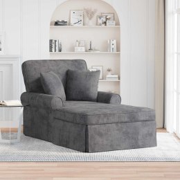 VidaXL Chaise Lounge z Fartuszkiem ciemnoszary 157 x 91 x 91 cm ARES