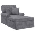 VidaXL Chaise Lounge z Fartuszkiem ciemnoszary 157 x 91 x 91 cm ARES